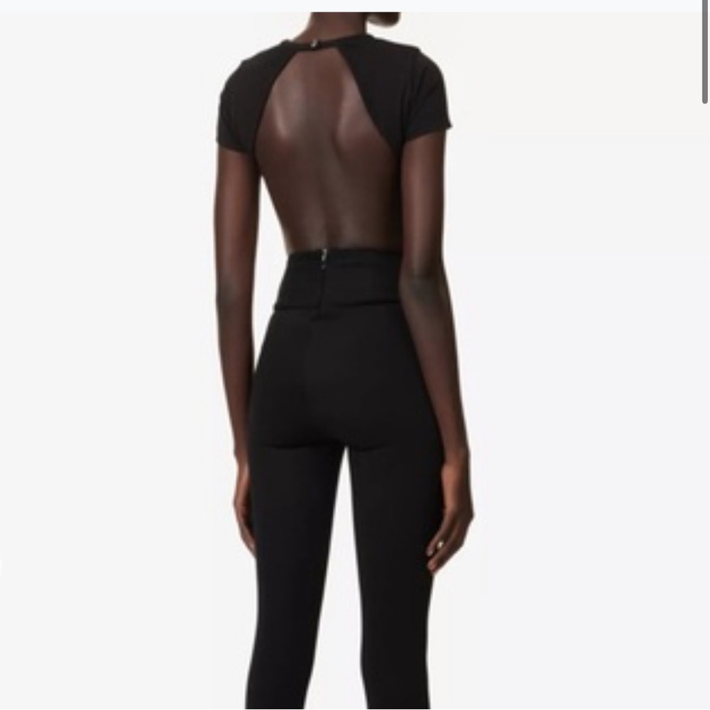 Starlit LA Backless Crop Top XS Black Deep V Open Back Club Top - Picture 2 of 8